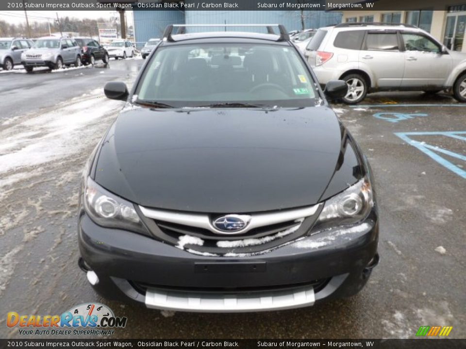 2010 Subaru Impreza Outback Sport Wagon Obsidian Black Pearl / Carbon Black Photo #2