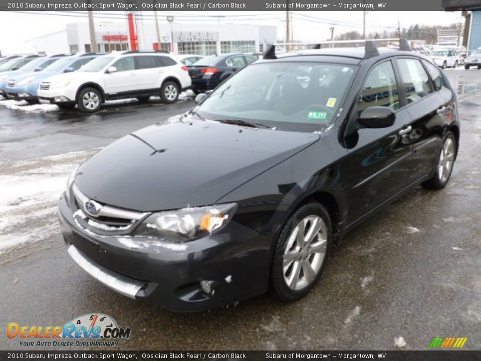 2010 Subaru Impreza Outback Sport Wagon Obsidian Black Pearl / Carbon Black Photo #3