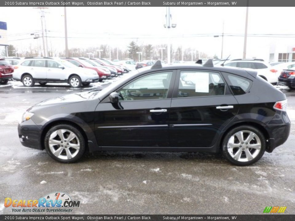 2010 Subaru Impreza Outback Sport Wagon Obsidian Black Pearl / Carbon Black Photo #4