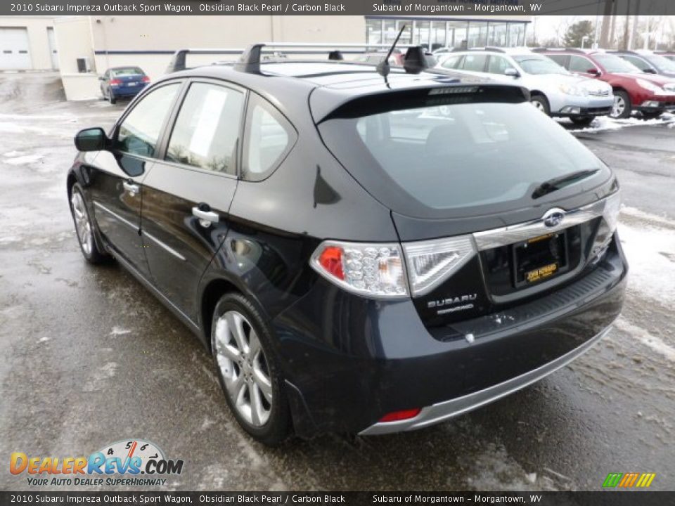 2010 Subaru Impreza Outback Sport Wagon Obsidian Black Pearl / Carbon Black Photo #5