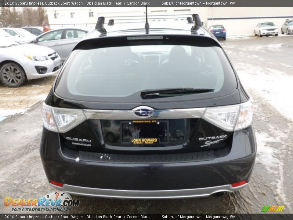 2010 Subaru Impreza Outback Sport Wagon Obsidian Black Pearl / Carbon Black Photo #6