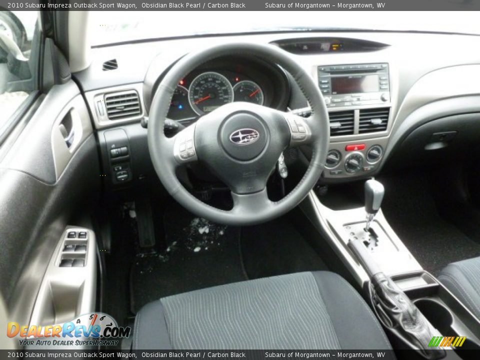2010 Subaru Impreza Outback Sport Wagon Obsidian Black Pearl / Carbon Black Photo #14