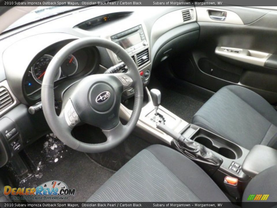 Carbon Black Interior - 2010 Subaru Impreza Outback Sport Wagon Photo #16