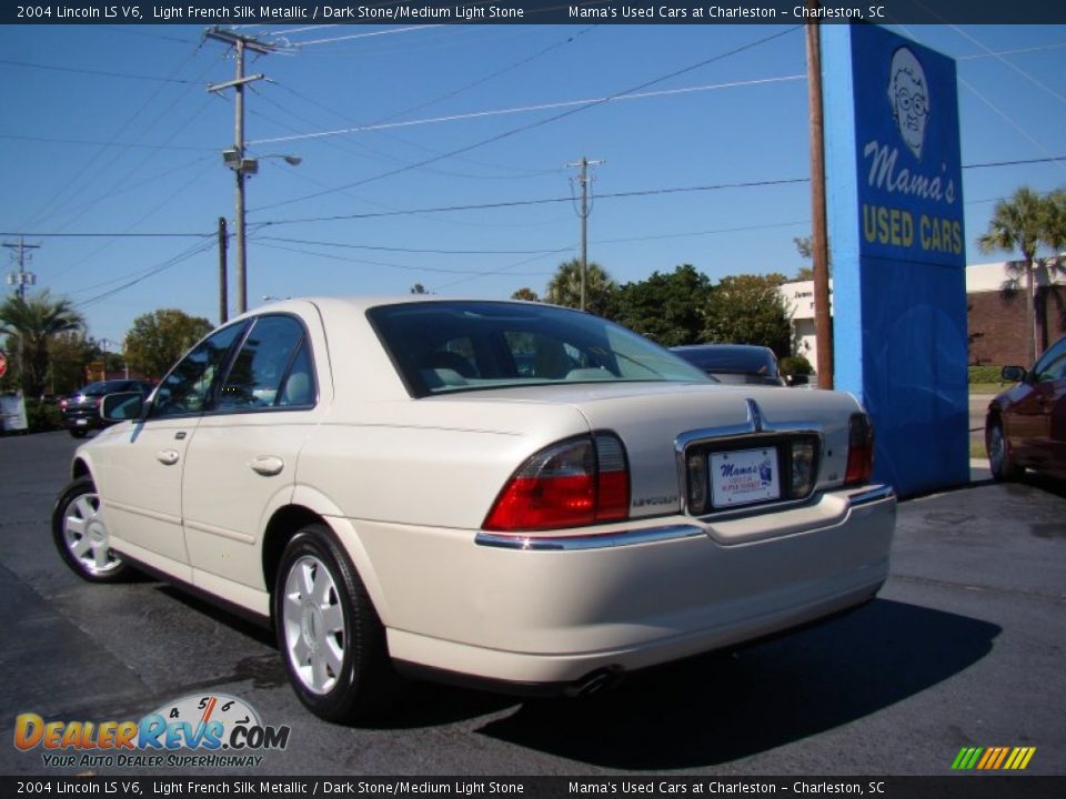 2004 Lincoln LS V6 Light French Silk Metallic / Dark Stone/Medium Light Stone Photo #35