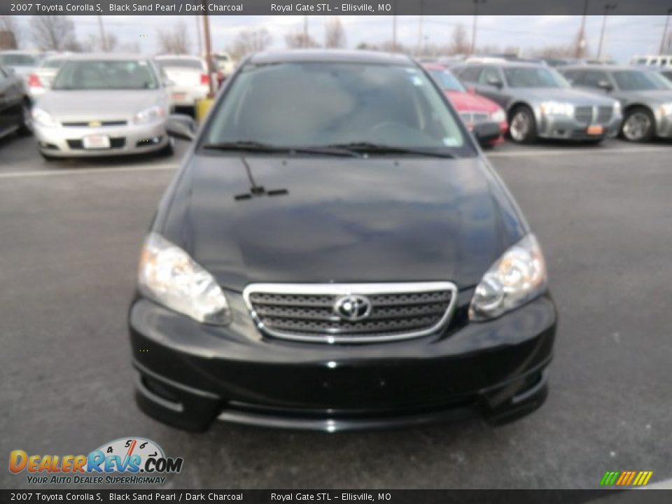 2007 Toyota Corolla S Black Sand Pearl / Dark Charcoal Photo #3