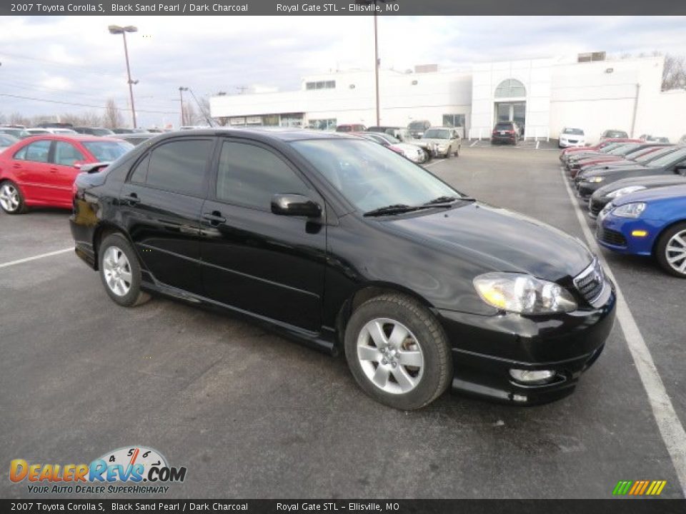 2007 Toyota Corolla S Black Sand Pearl / Dark Charcoal Photo #4