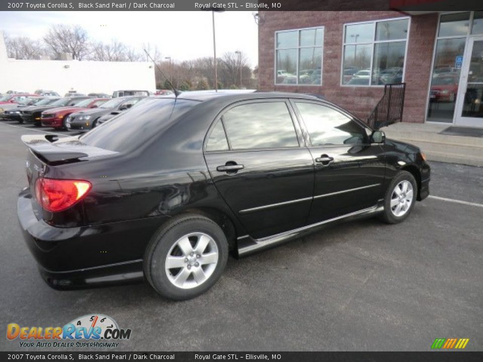 2007 Toyota Corolla S Black Sand Pearl / Dark Charcoal Photo #5