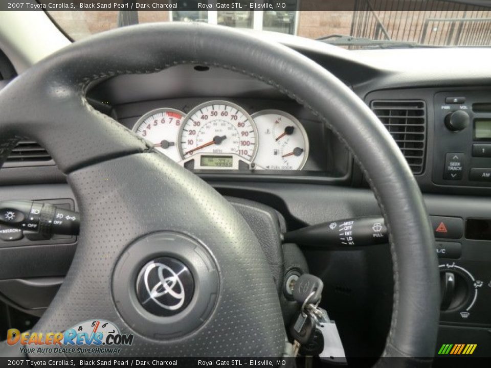 2007 Toyota Corolla S Black Sand Pearl / Dark Charcoal Photo #13