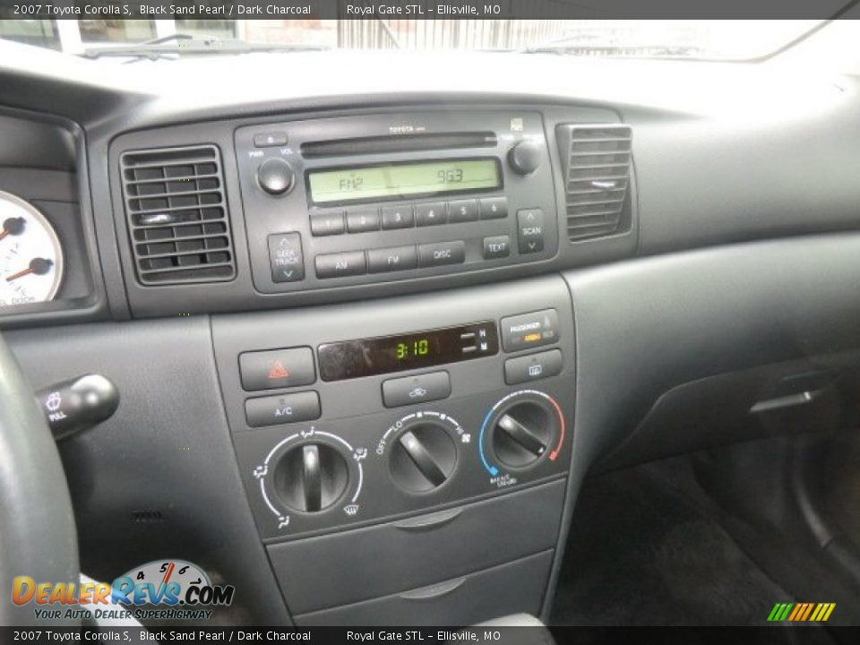 2007 Toyota Corolla S Black Sand Pearl / Dark Charcoal Photo #14