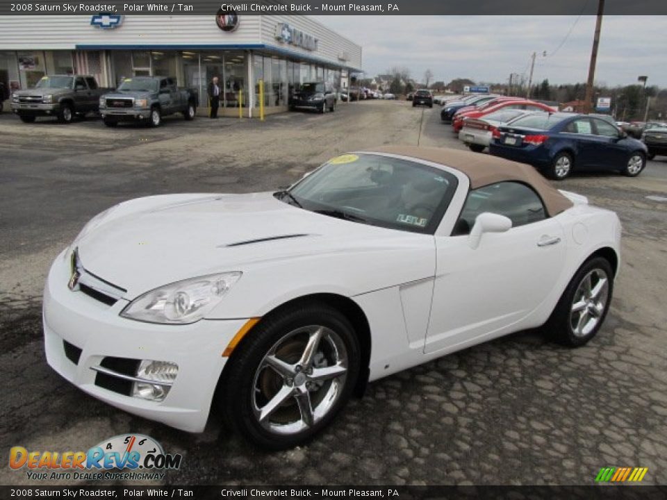 2008 Saturn Sky Roadster Polar White / Tan Photo #1