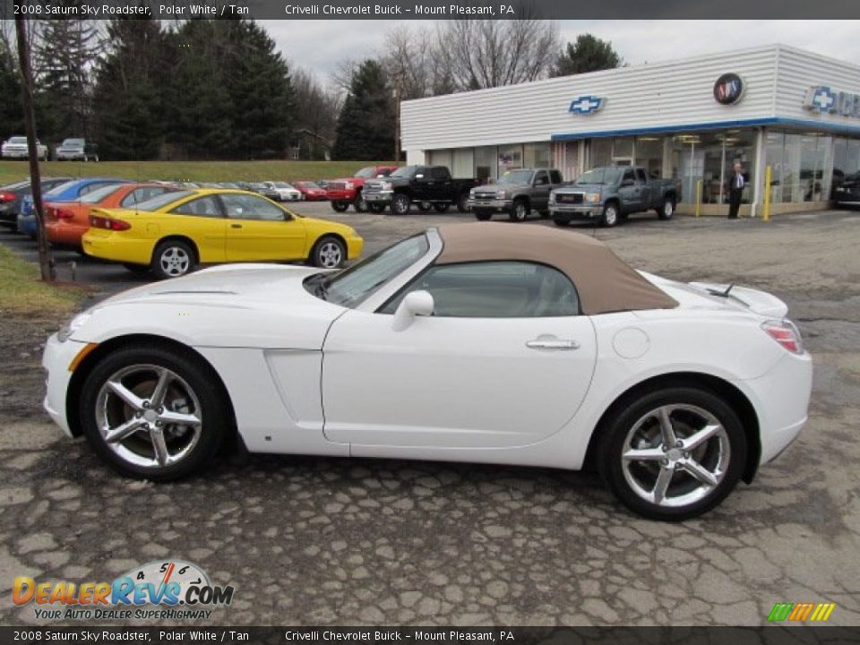 2008 Saturn Sky Roadster Polar White / Tan Photo #2