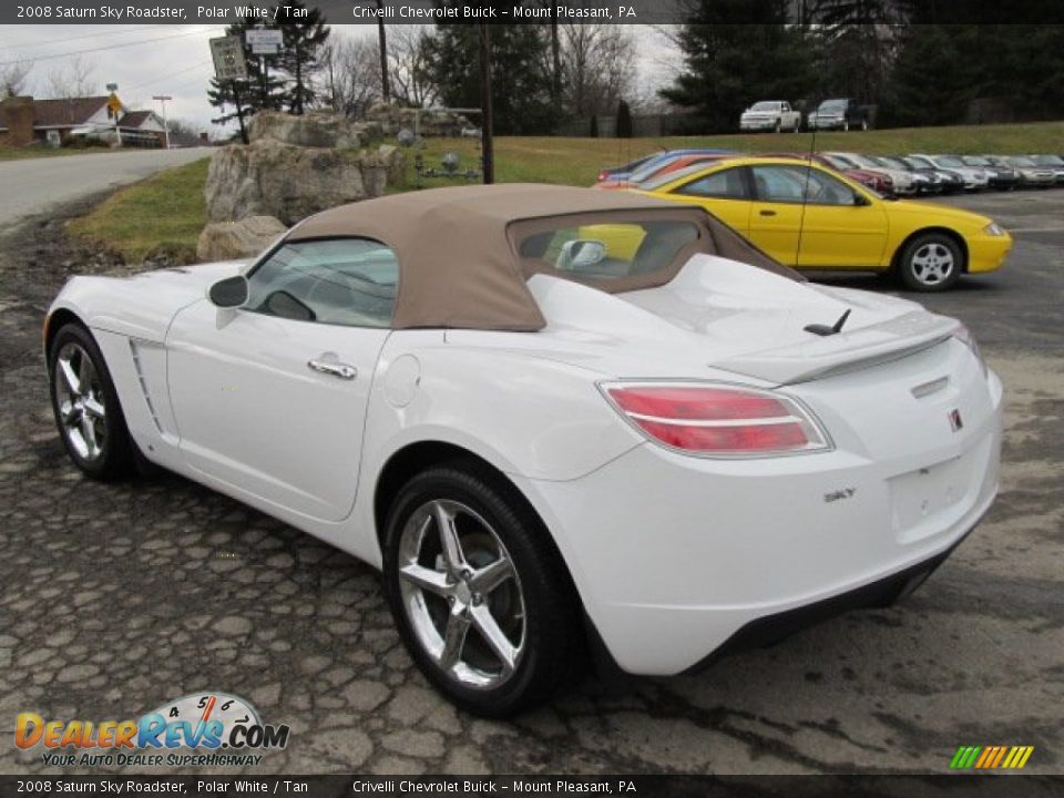 2008 Saturn Sky Roadster Polar White / Tan Photo #5