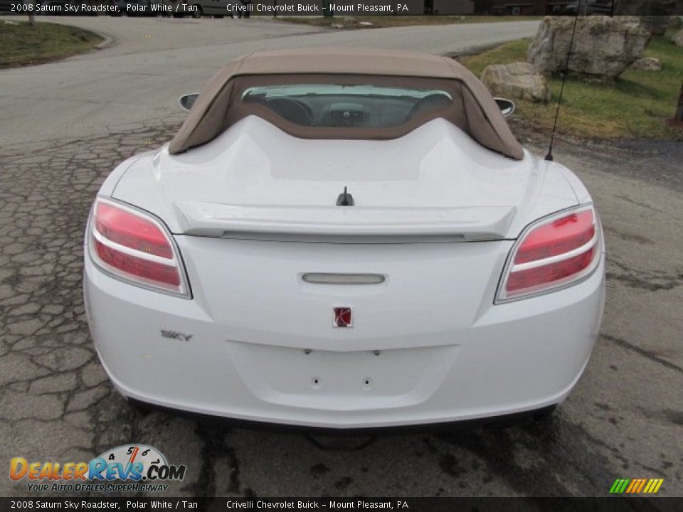 2008 Saturn Sky Roadster Polar White / Tan Photo #6
