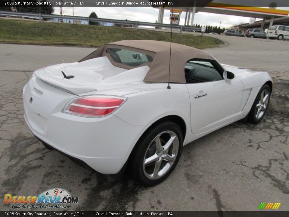 2008 Saturn Sky Roadster Polar White / Tan Photo #7