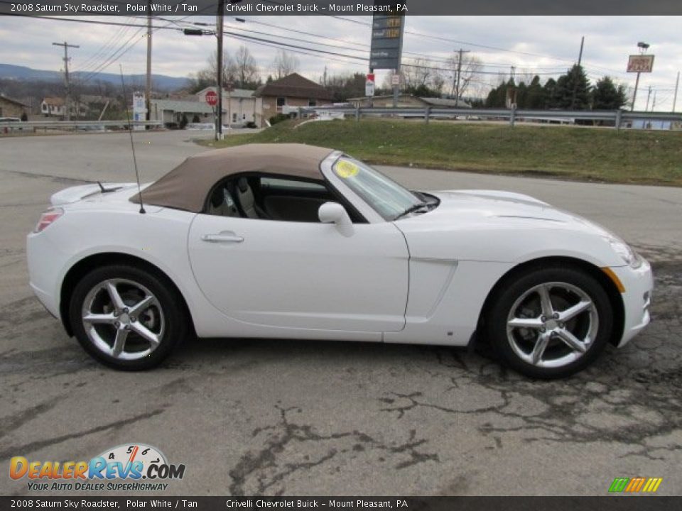 2008 Saturn Sky Roadster Polar White / Tan Photo #8