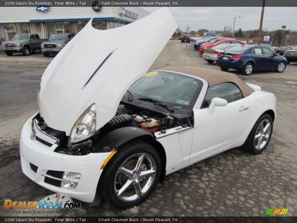 2008 Saturn Sky Roadster Polar White / Tan Photo #11