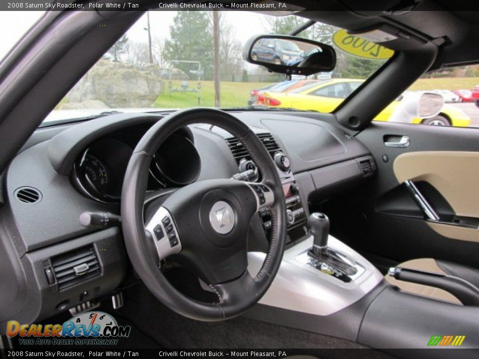 2008 Saturn Sky Roadster Polar White / Tan Photo #18