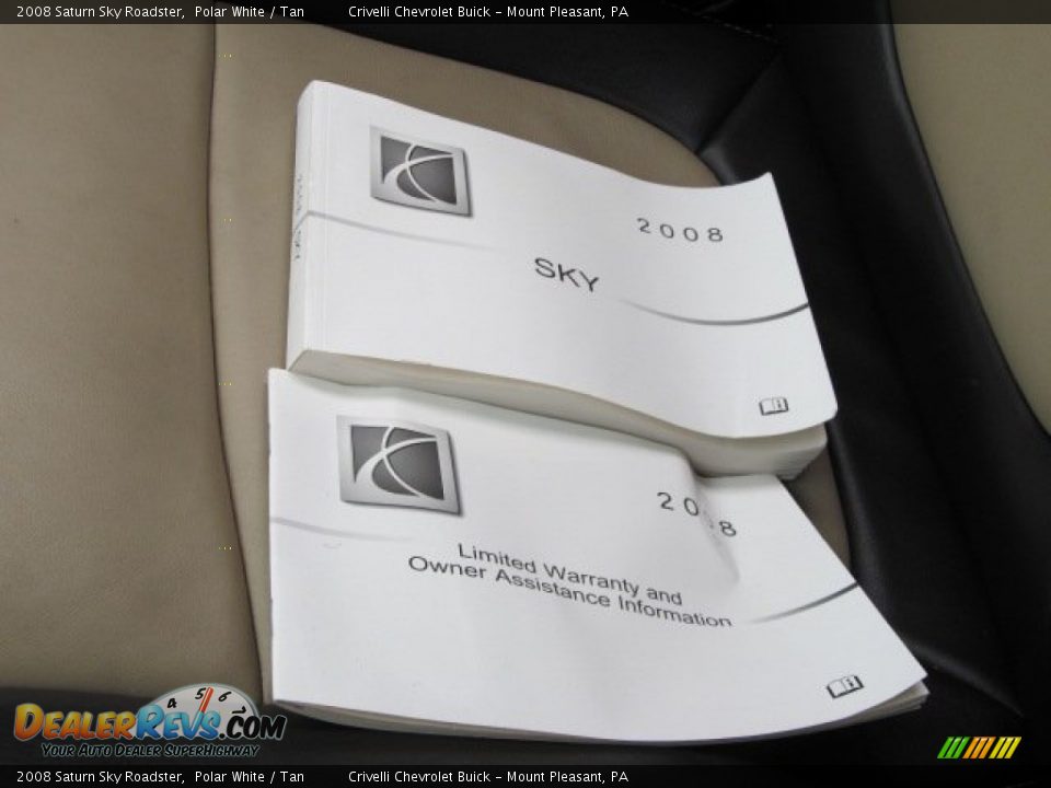 2008 Saturn Sky Roadster Polar White / Tan Photo #26
