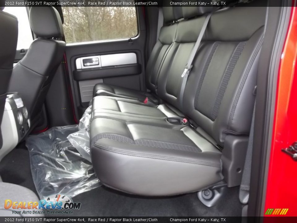 Raptor Black Leather/Cloth Interior - 2012 Ford F150 SVT Raptor SuperCrew 4x4 Photo #22