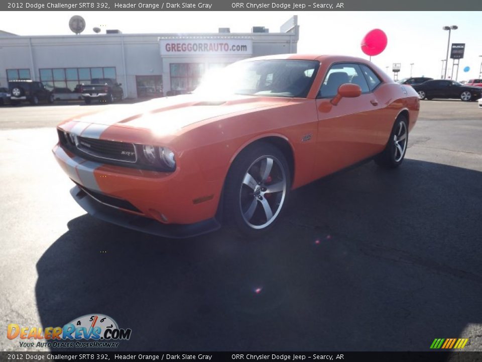 2012 Dodge Challenger SRT8 392 Header Orange / Dark Slate Gray Photo #1