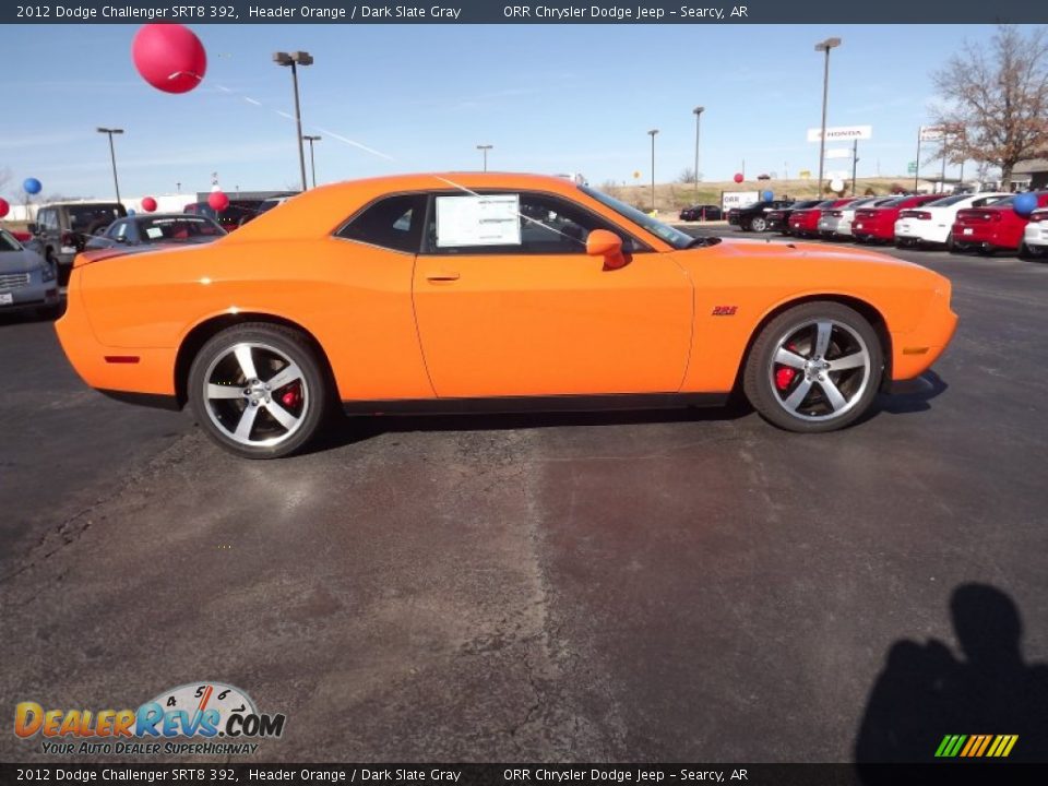 2012 Dodge Challenger SRT8 392 Header Orange / Dark Slate Gray Photo #4