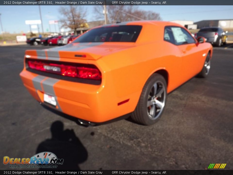 2012 Dodge Challenger SRT8 392 Header Orange / Dark Slate Gray Photo #5