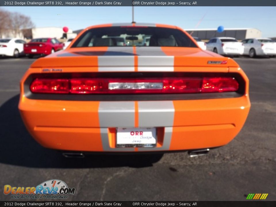 2012 Dodge Challenger SRT8 392 Header Orange / Dark Slate Gray Photo #6