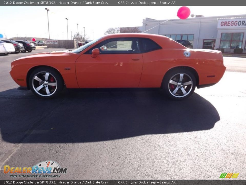 2012 Dodge Challenger SRT8 392 Header Orange / Dark Slate Gray Photo #8