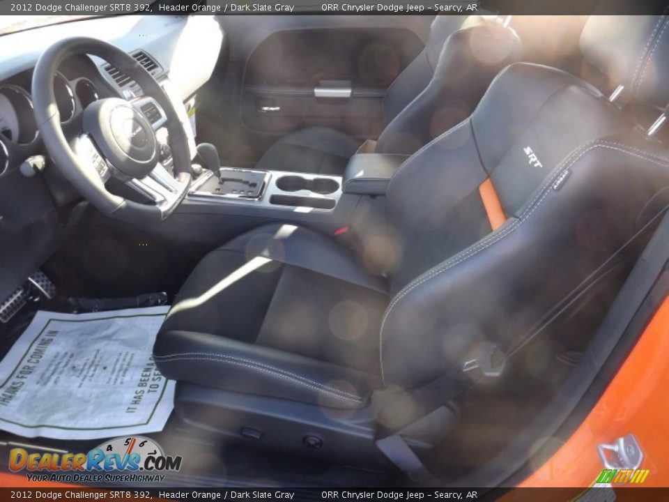 2012 Dodge Challenger SRT8 392 Header Orange / Dark Slate Gray Photo #9