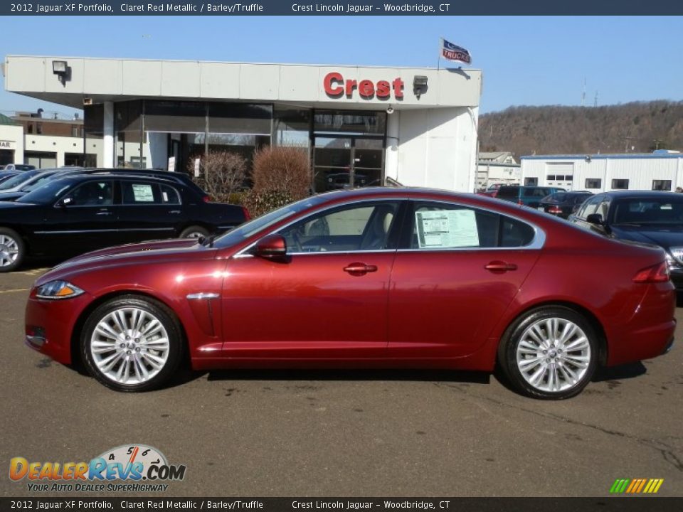 2012 Jaguar XF Portfolio Claret Red Metallic / Barley/Truffle Photo #1