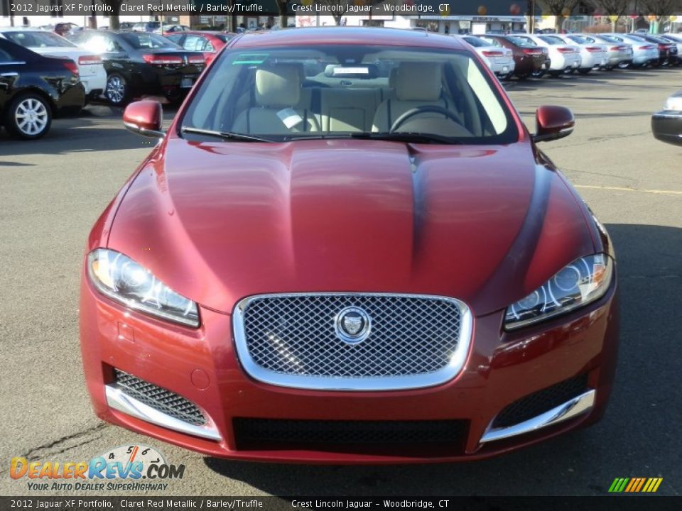 2012 Jaguar XF Portfolio Claret Red Metallic / Barley/Truffle Photo #3