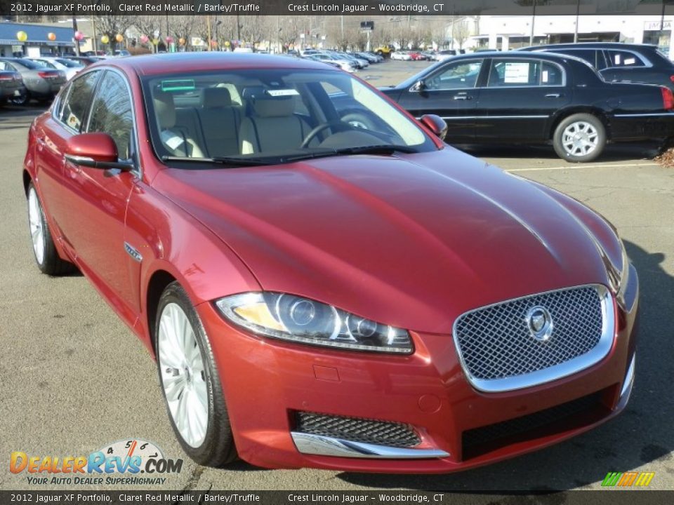 2012 Jaguar XF Portfolio Claret Red Metallic / Barley/Truffle Photo #4