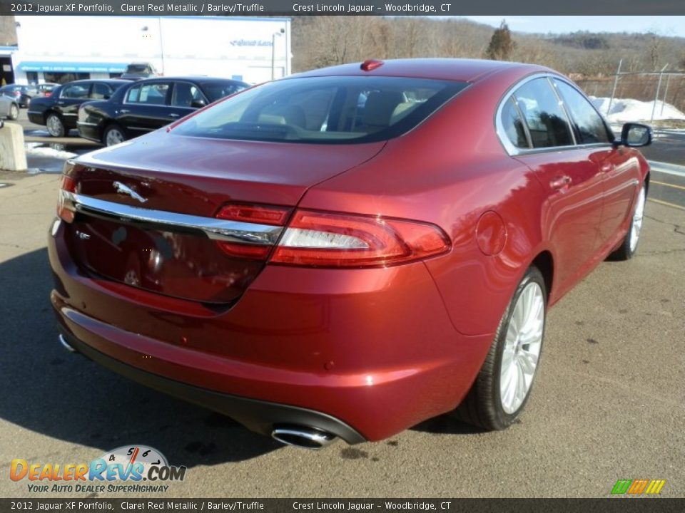 2012 Jaguar XF Portfolio Claret Red Metallic / Barley/Truffle Photo #5