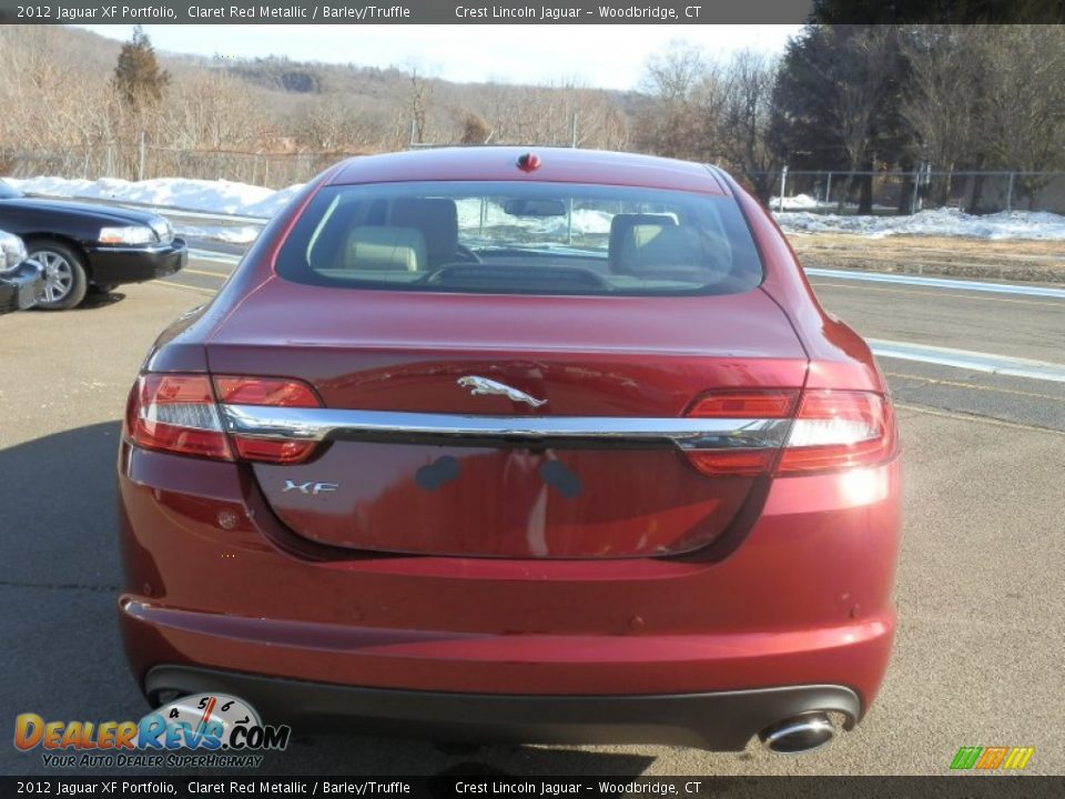 2012 Jaguar XF Portfolio Claret Red Metallic / Barley/Truffle Photo #6