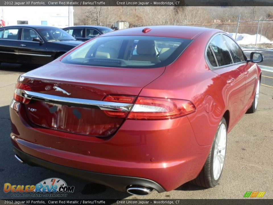 2012 Jaguar XF Portfolio Claret Red Metallic / Barley/Truffle Photo #7