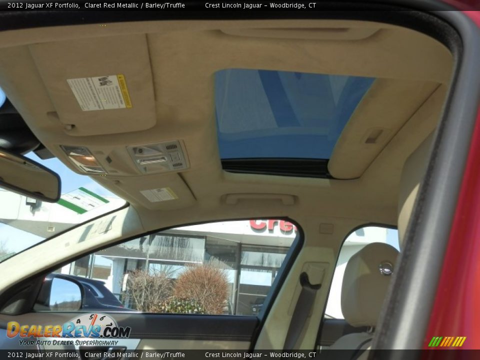 2012 Jaguar XF Portfolio Claret Red Metallic / Barley/Truffle Photo #12