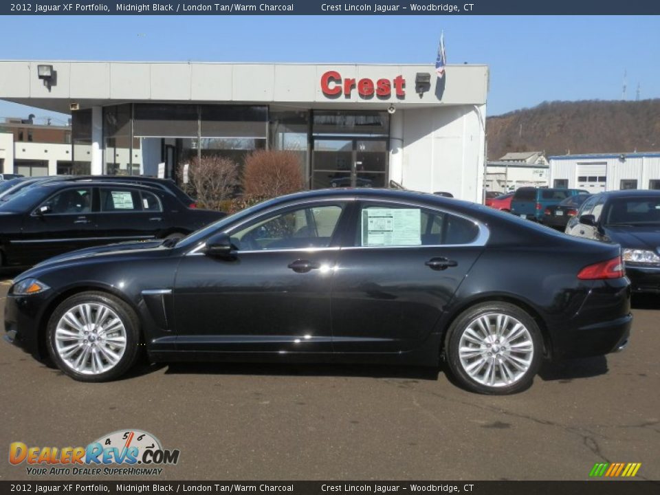 2012 Jaguar XF Portfolio Midnight Black / London Tan/Warm Charcoal Photo #1
