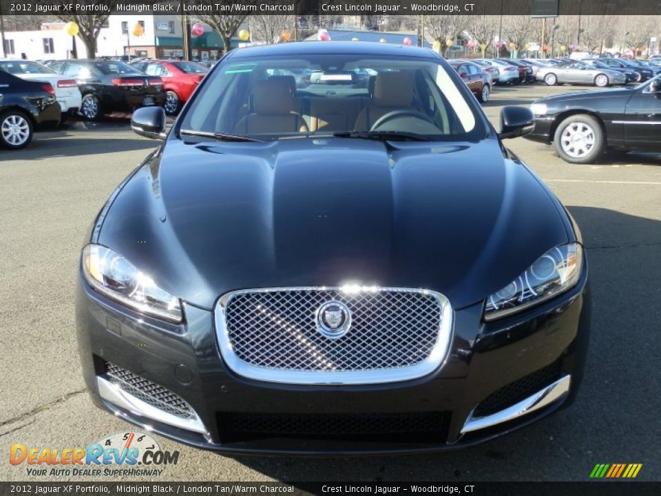 2012 Jaguar XF Portfolio Midnight Black / London Tan/Warm Charcoal Photo #3