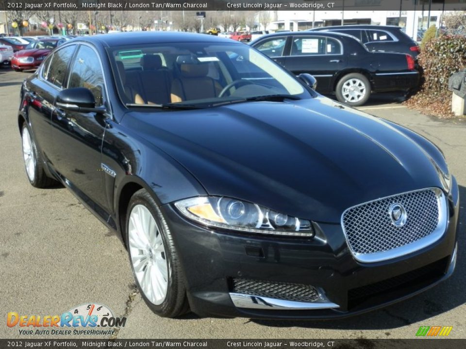 2012 Jaguar XF Portfolio Midnight Black / London Tan/Warm Charcoal Photo #4