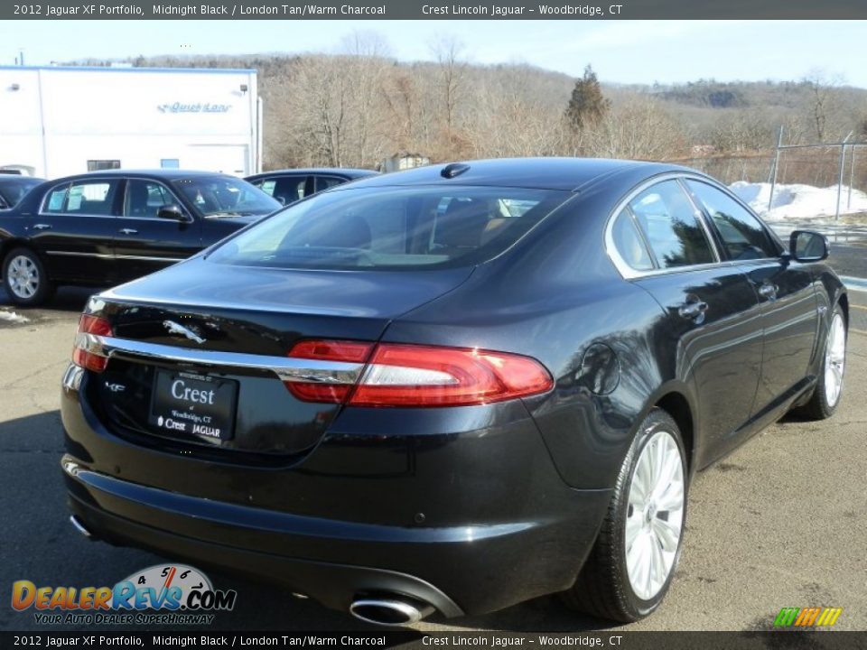 2012 Jaguar XF Portfolio Midnight Black / London Tan/Warm Charcoal Photo #5