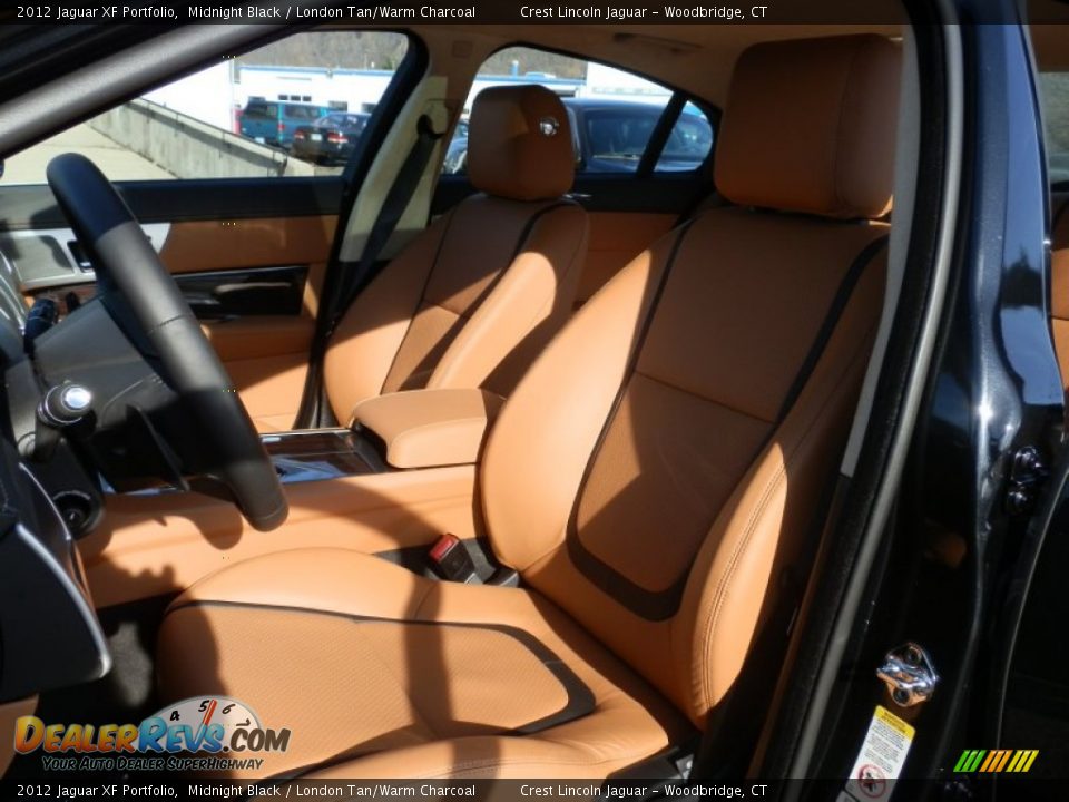 2012 Jaguar XF Portfolio Midnight Black / London Tan/Warm Charcoal Photo #7