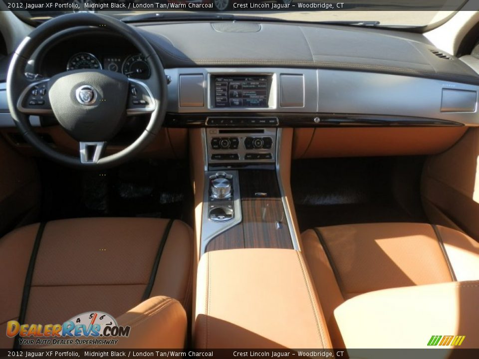 2012 Jaguar XF Portfolio Midnight Black / London Tan/Warm Charcoal Photo #9
