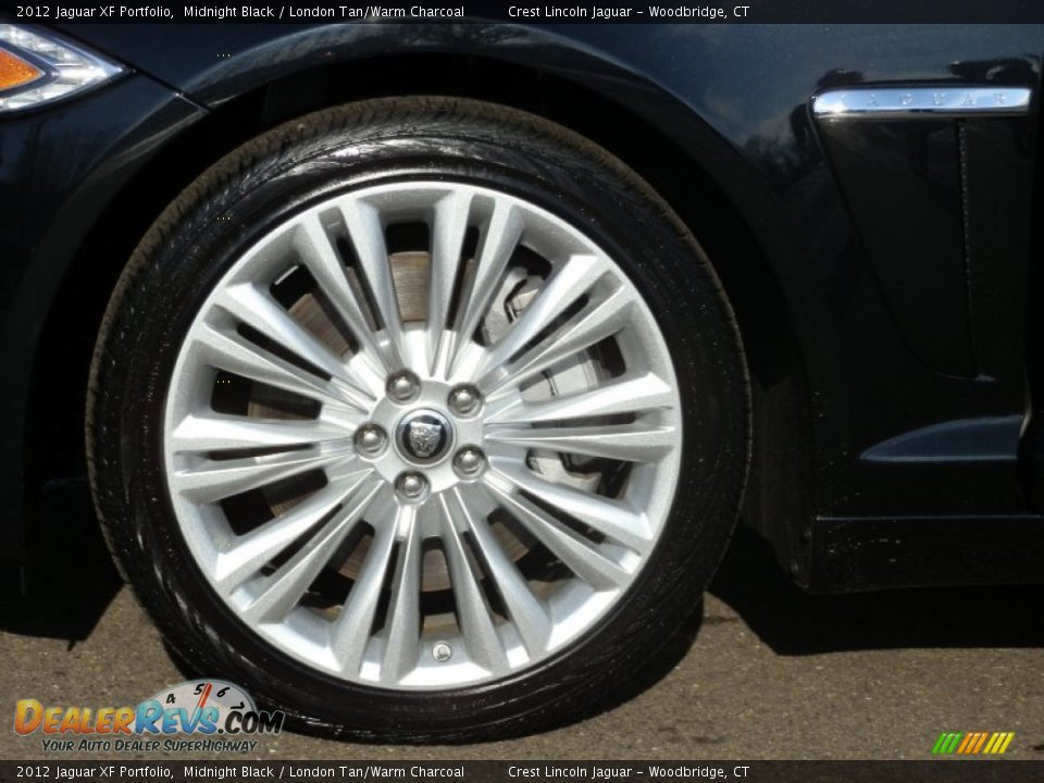 2012 Jaguar XF Portfolio Midnight Black / London Tan/Warm Charcoal Photo #12