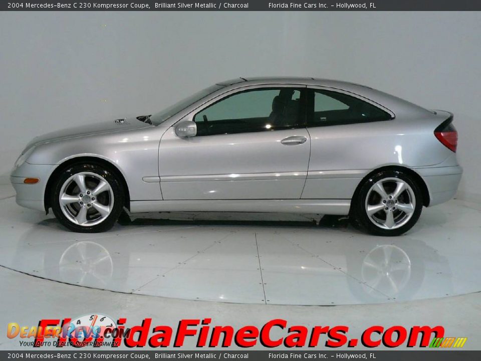 2004 Mercedes-Benz C 230 Kompressor Coupe Brilliant Silver Metallic / Charcoal Photo #3