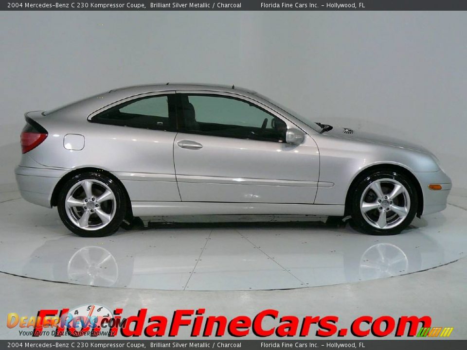 2004 Mercedes-Benz C 230 Kompressor Coupe Brilliant Silver Metallic / Charcoal Photo #4