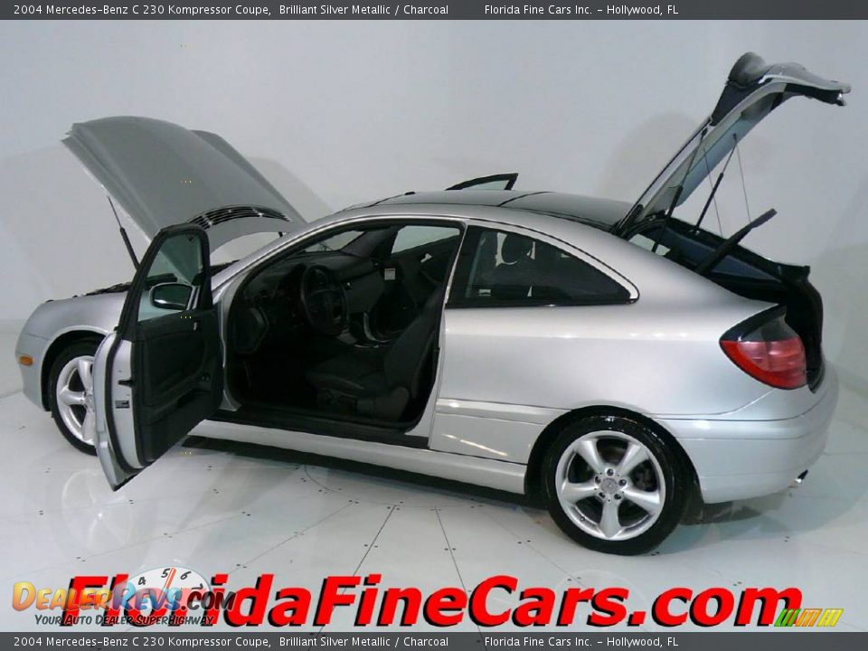 2004 Mercedes-Benz C 230 Kompressor Coupe Brilliant Silver Metallic / Charcoal Photo #8