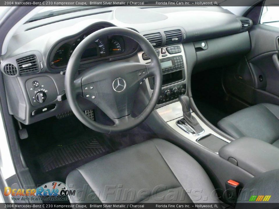 2004 Mercedes-Benz C 230 Kompressor Coupe Brilliant Silver Metallic / Charcoal Photo #12