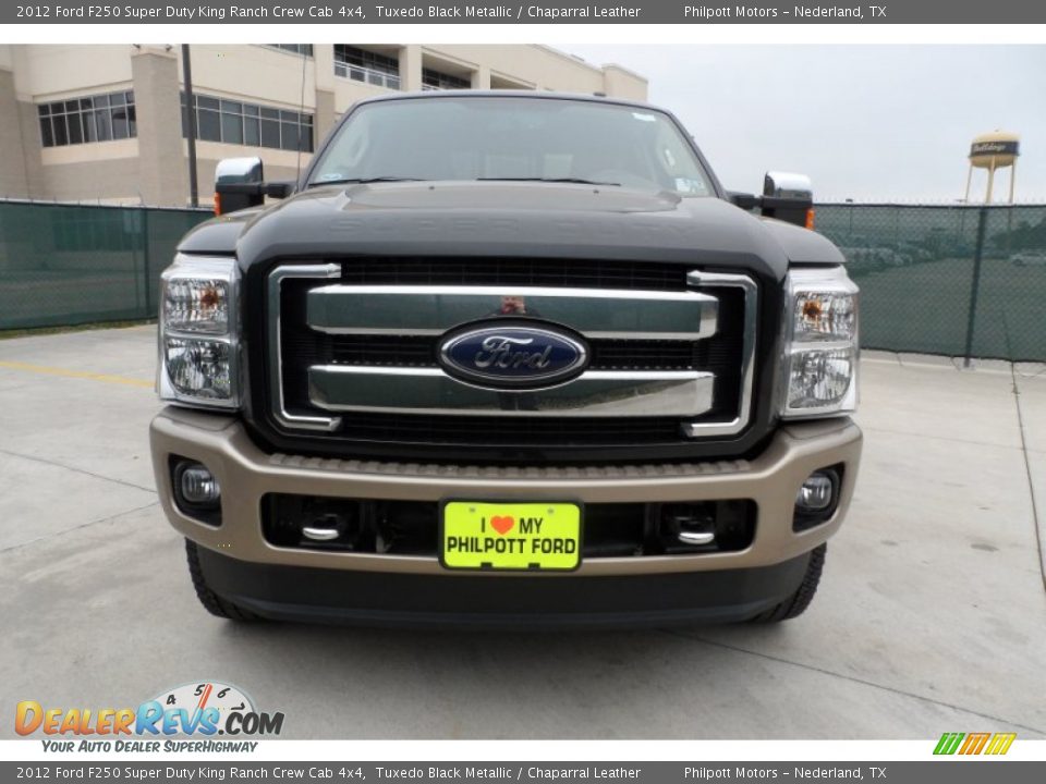 2012 Ford F250 Super Duty King Ranch Crew Cab 4x4 Tuxedo Black Metallic / Chaparral Leather Photo #8