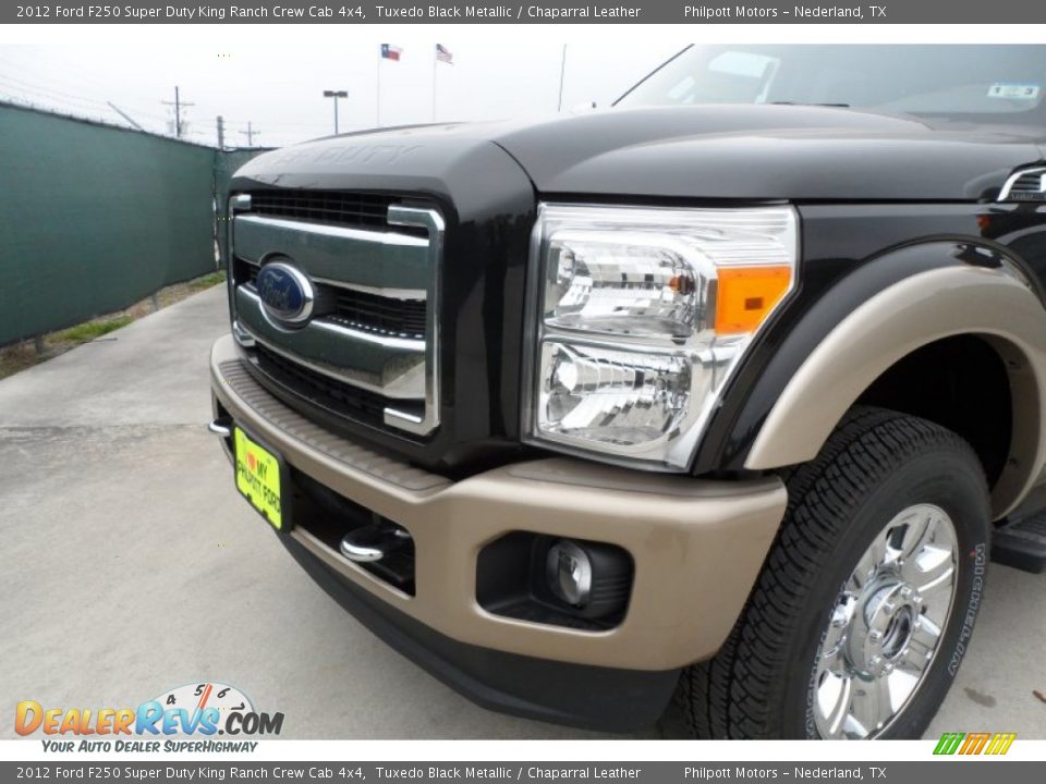2012 Ford F250 Super Duty King Ranch Crew Cab 4x4 Tuxedo Black Metallic / Chaparral Leather Photo #10