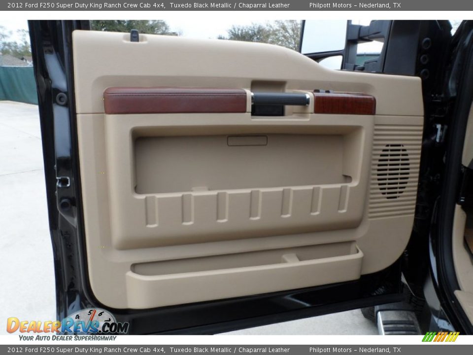2012 Ford F250 Super Duty King Ranch Crew Cab 4x4 Tuxedo Black Metallic / Chaparral Leather Photo #25